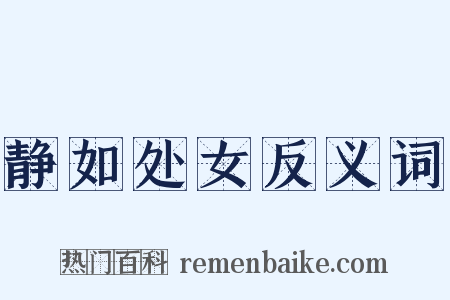 静如处女反义词是什么意思的图片